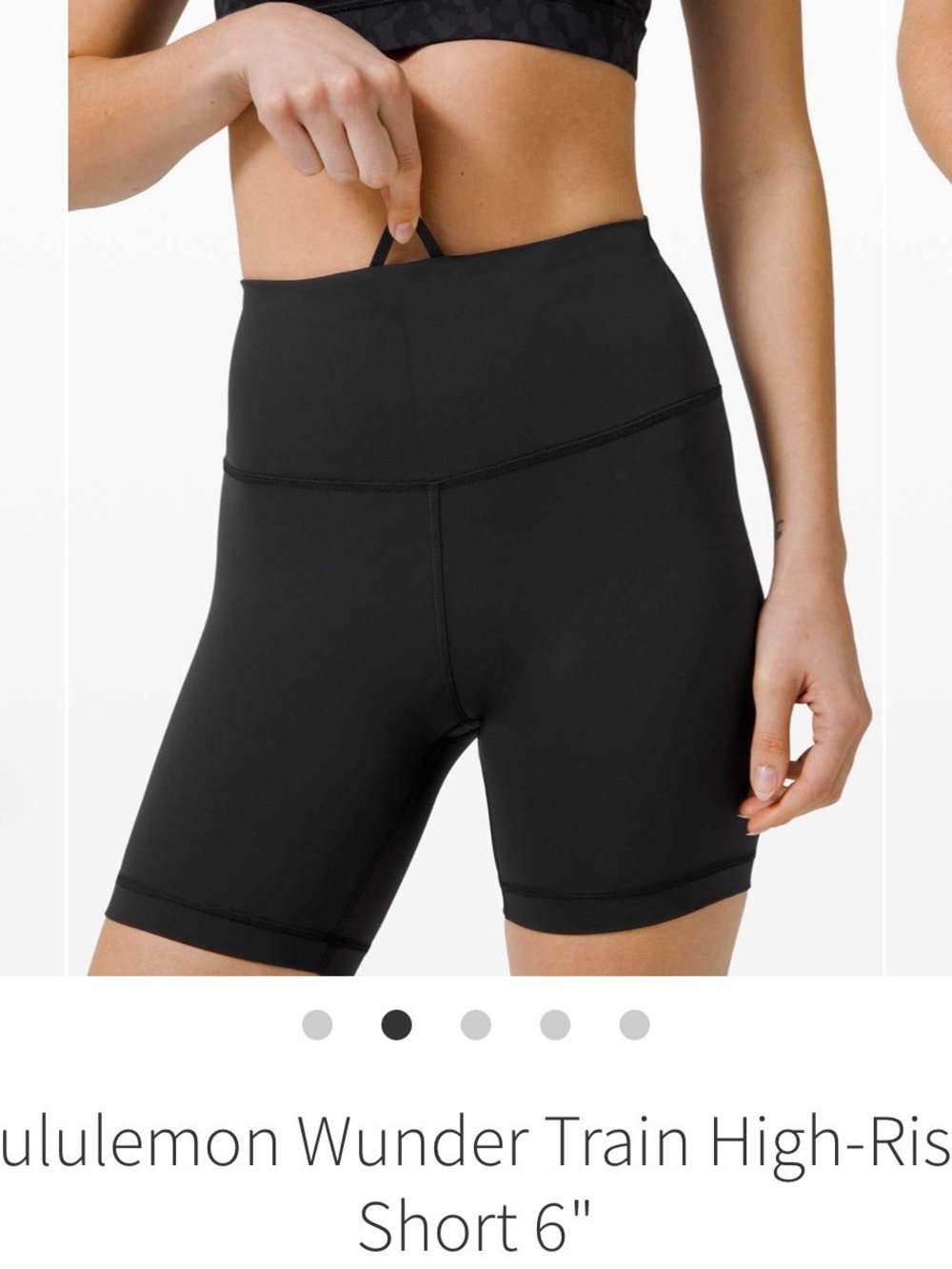 lululemon athletica Black Crop Sports Bra and High-Waist Bike Shorts - Picture 7 of 7